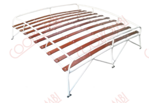 Bagageiro californiano vintage traseiro cor aluminio-branco medidas 1.30x1.42x0.40m