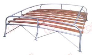 Bagageiro californiano vintage cor aluminio-branco-preto medidas 1.05x1.16x0.34M