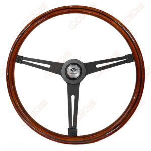 210001. Volante de madeira e inox pintado para Kombi T2 440mm KOR.MB