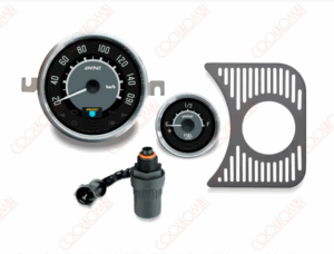 2527. Painel Retrô para Fusca Velocímetro Eletrônico 160kmh + Nivel de Combustível 52mm Cod. ODG1610030