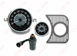 2532. Painel Retrô para Fusca Velocímetro Eletrônico 200km h + Conta Giros 52mm Cod. ODG1610033